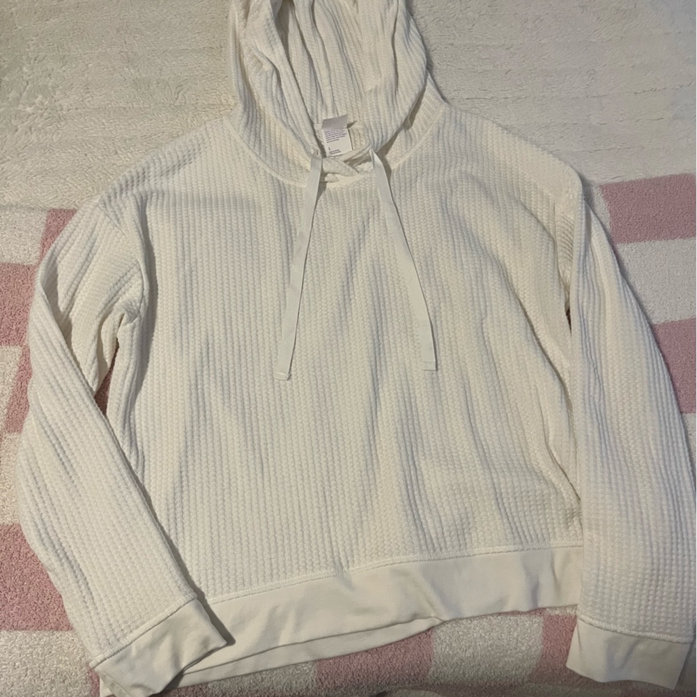waffle knit hoodie